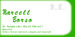 marcell borso business card